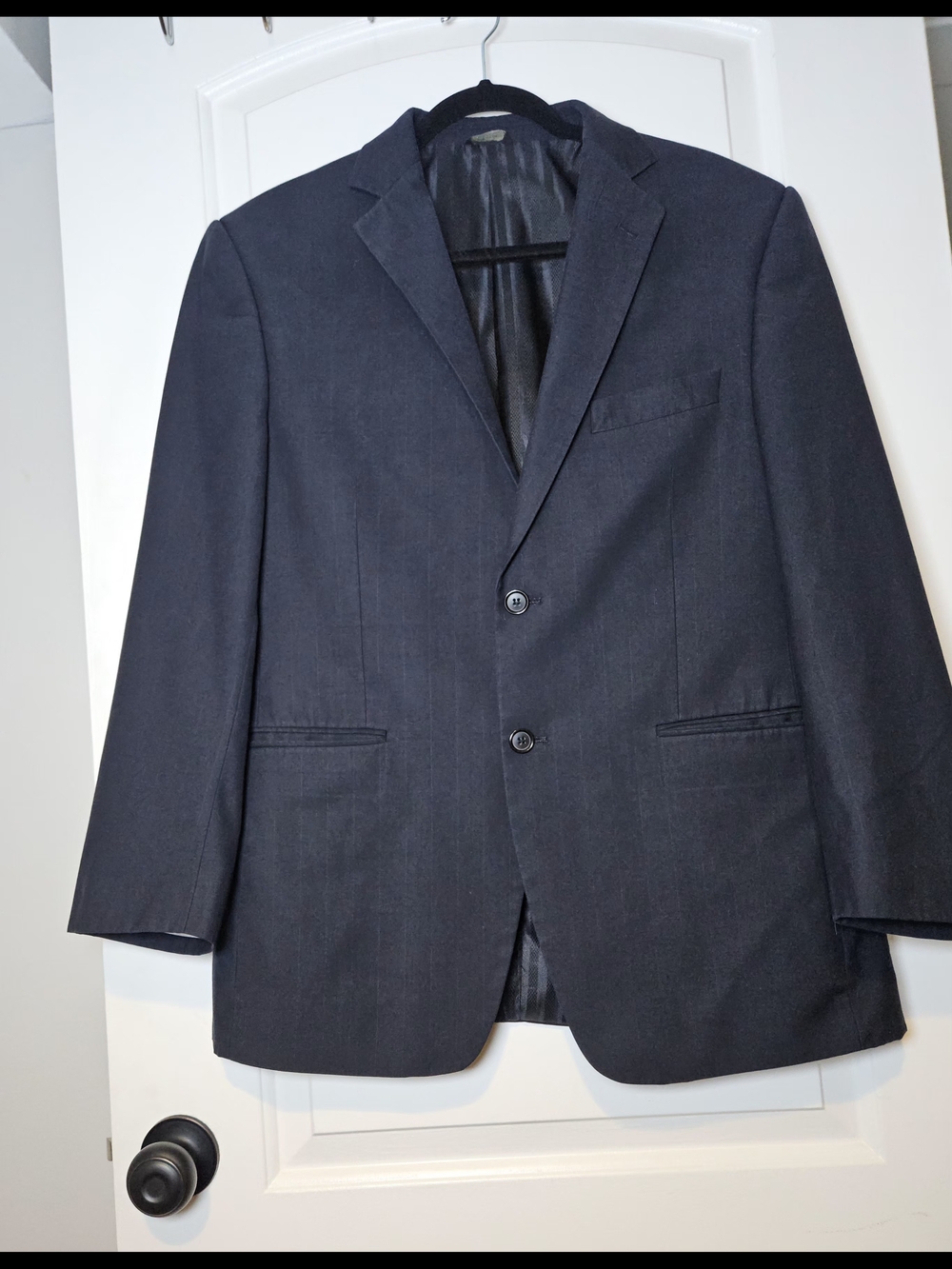 Vitarelli Men's Two-Button Dark Navy Suit Jacket